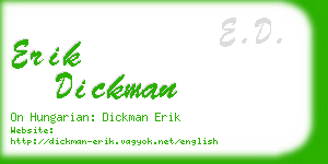 erik dickman business card